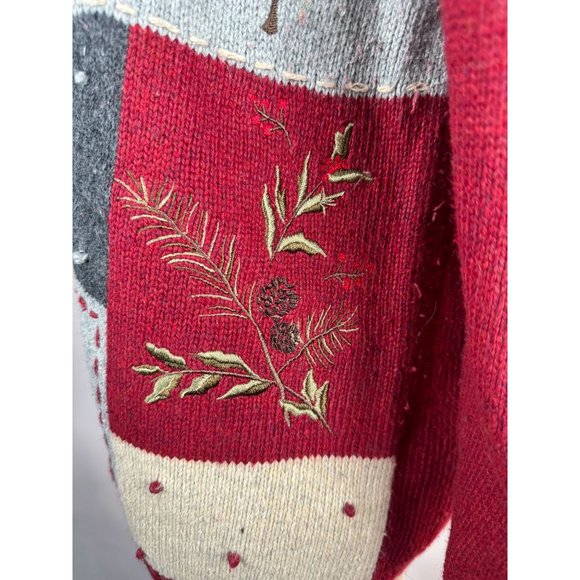 Croft and Barrow Snowman Ugly Christmas Sweater Medium Red Snowman Acrylic Blend - Picture 13 of 16